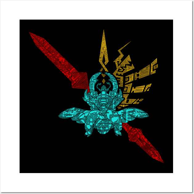 Monster Hunter Glaive Wall Art by paintchips